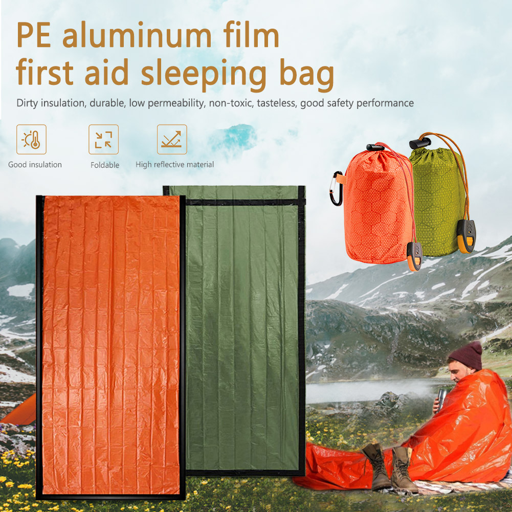 Bivy Bag Emergency - كيس نوم حراري محمول، وسادة نوم،