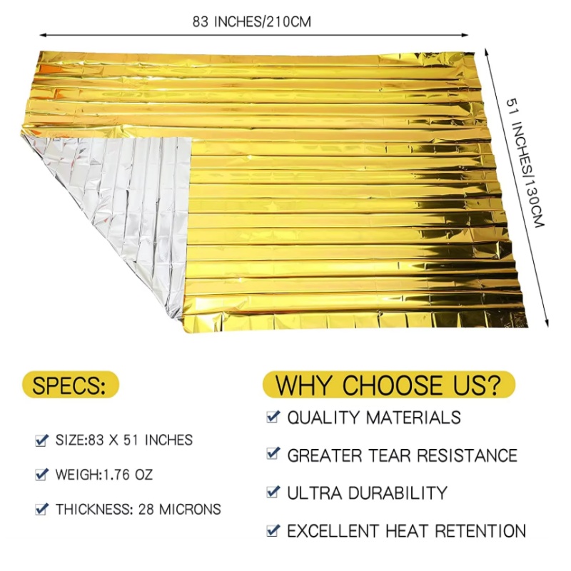 بطانية طوارئ من رقائق المايلار - مراجعة Survival Blanket Reflective وسعره